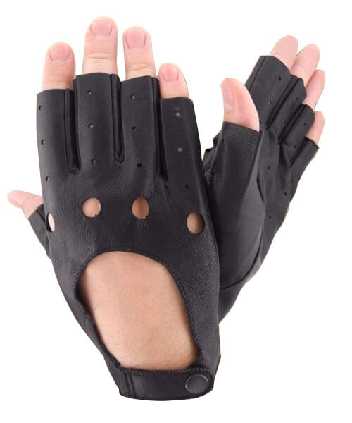 

Мужские перчатки авто кожаные GlovesUA мод.295 р.10,5 черные