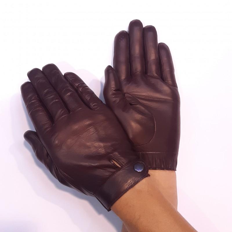 

Мужские перчатки кожаные с ремешком GlovesUA мод.541 р.9,5 слива