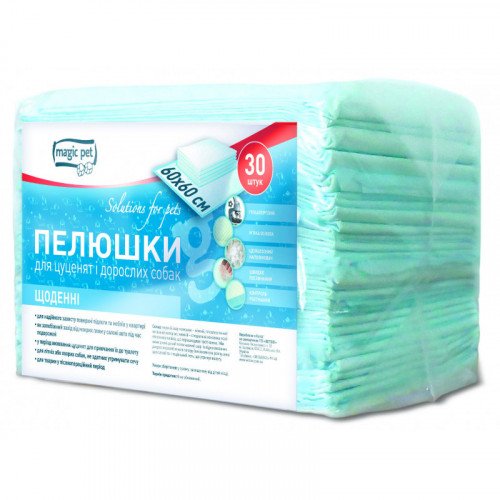 

Пеленки повседневные Magic Pet для щенков и собак 60 x 60 см, 30 шт