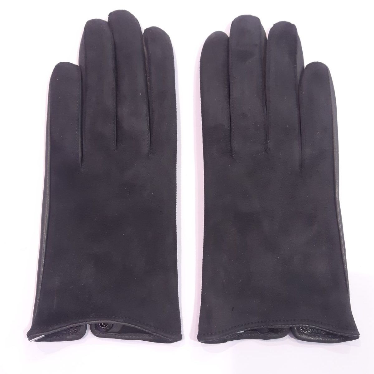 

Женские перчатки комбинированные GlovesUA мод.394 р.6,5 серые