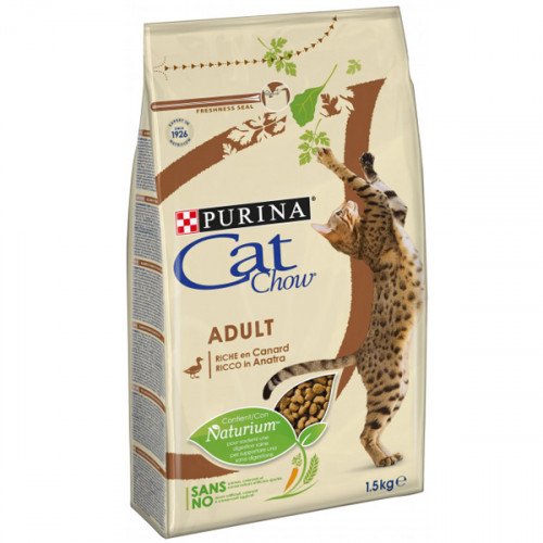 

Сухой корм Purina Cat Chow Adult для кошек, с уткой 1.5 кг