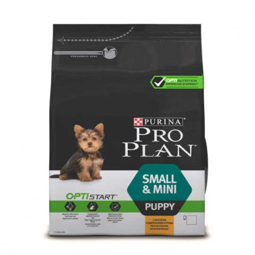 

Сухой корм Purina Pro Plan Puppy Small & Mini Optistart для щенков мелких и карликовых пород, с курицей, 3 кг