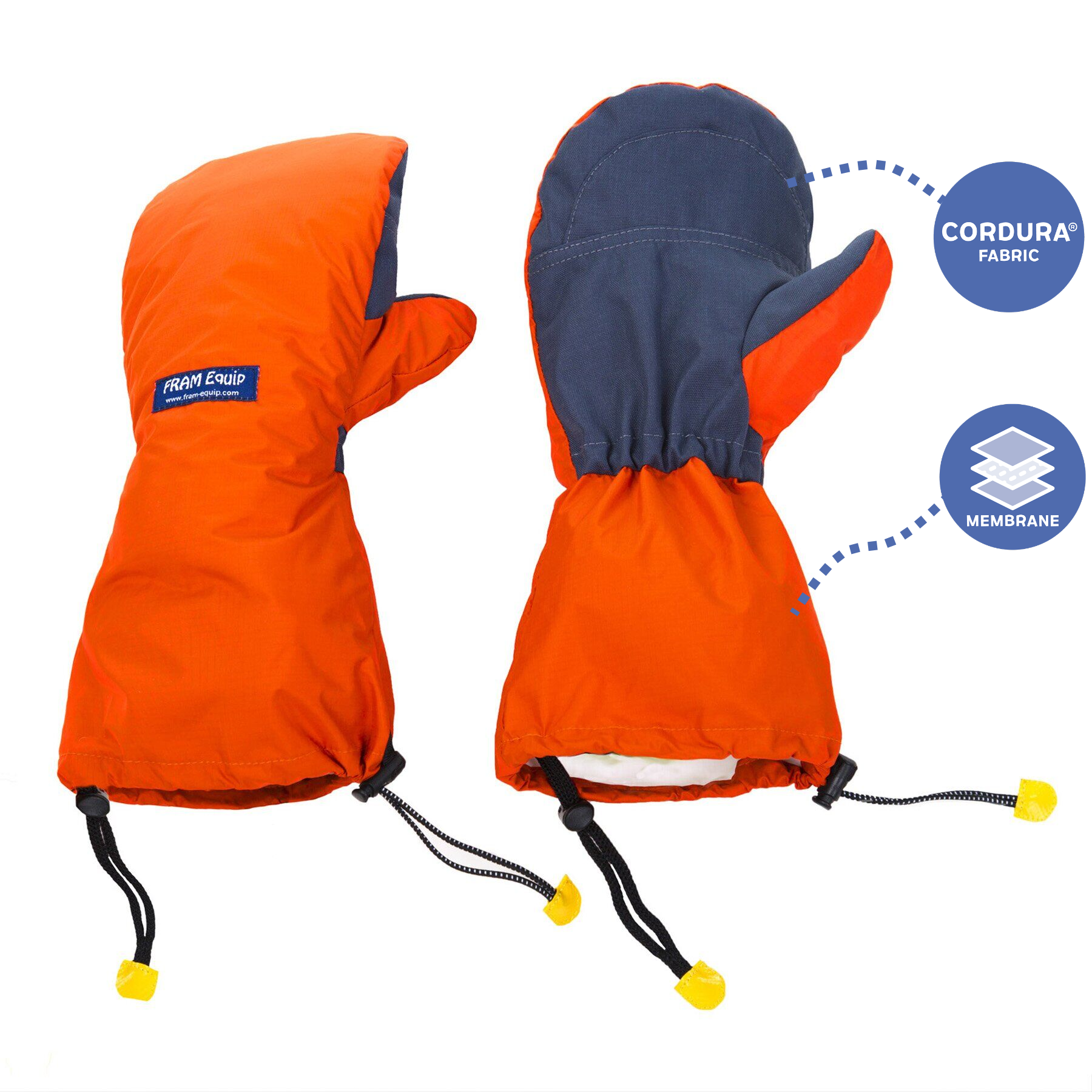

Рукавиці Верхонки Fram-Equipment Pamir XS оранжевий-сірий