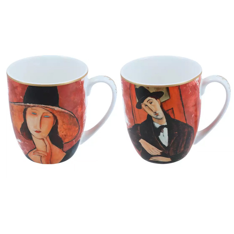 

Подарочный набор Carmani, кружки 2 шт А. Модильяни «Женщина в шляпе и Марио Варфольи», 450 мл