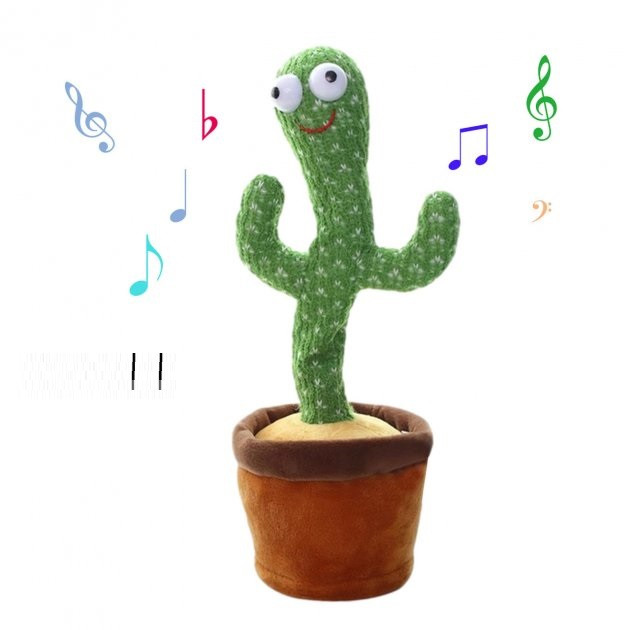 

Танцующий кактус, музыкальная игрушка, Dancing Cactus кактус у вазоне 34 см green