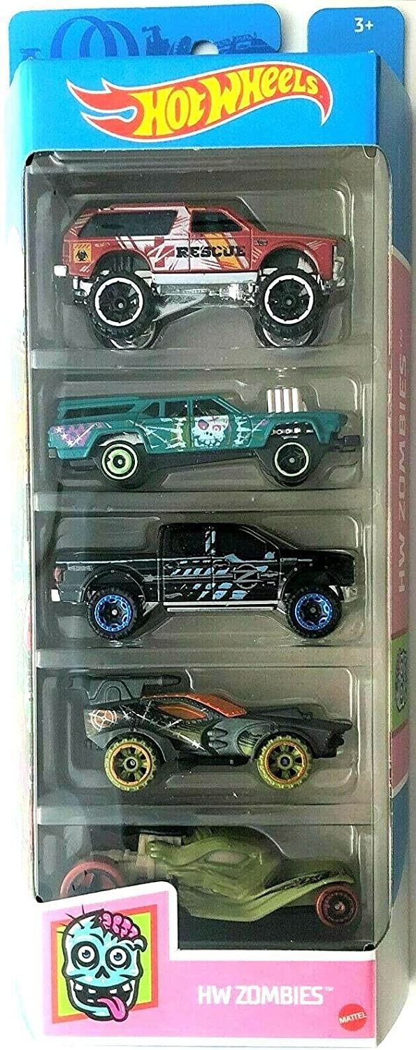 

Набор машинок Mattel Хот Вилс в подарочной упаковке 5 шт Zombies Hot Wheels 5-Car Collector Gift Pack (GTB06)