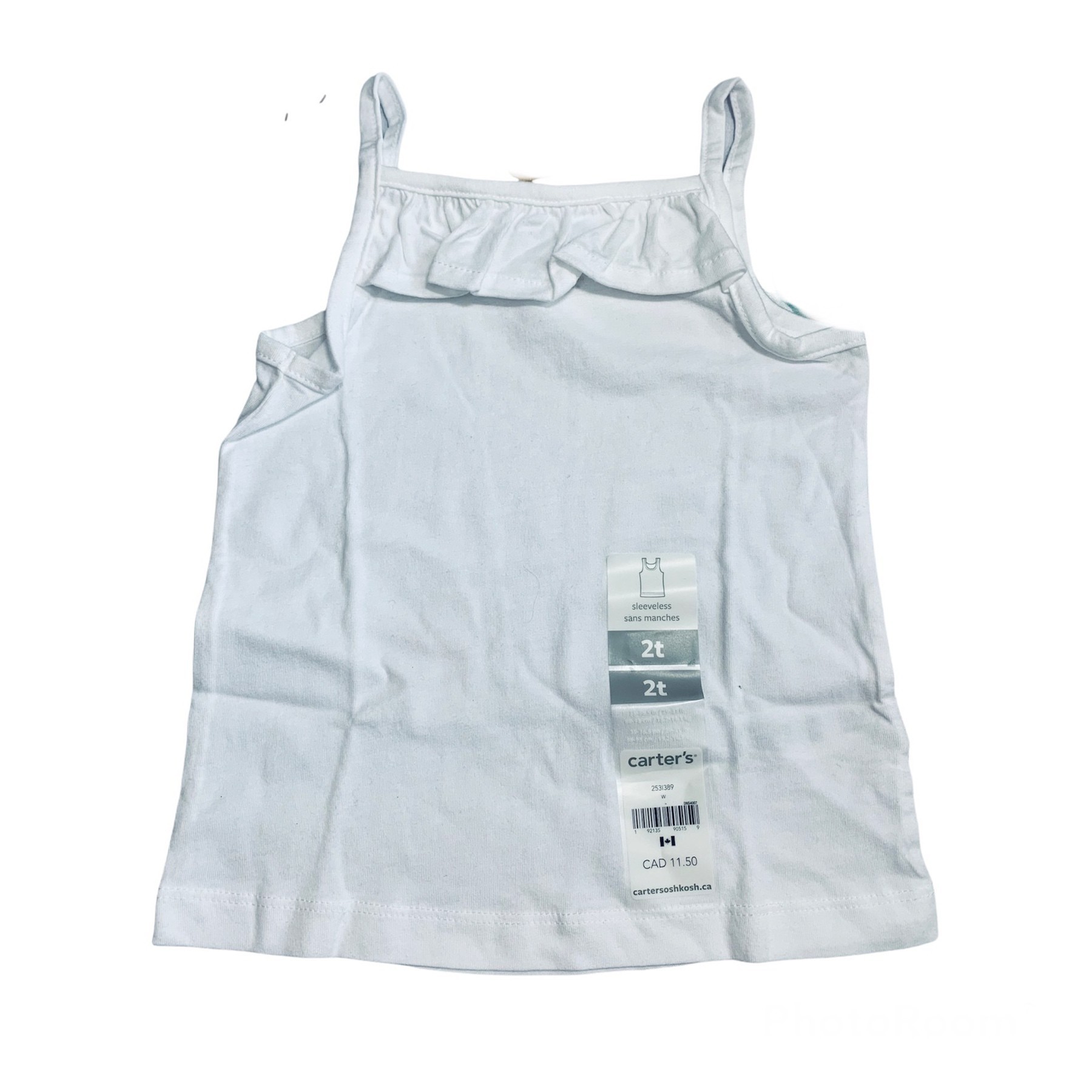 

Майка Carters 2 года 88-93 см Белая с рюшей