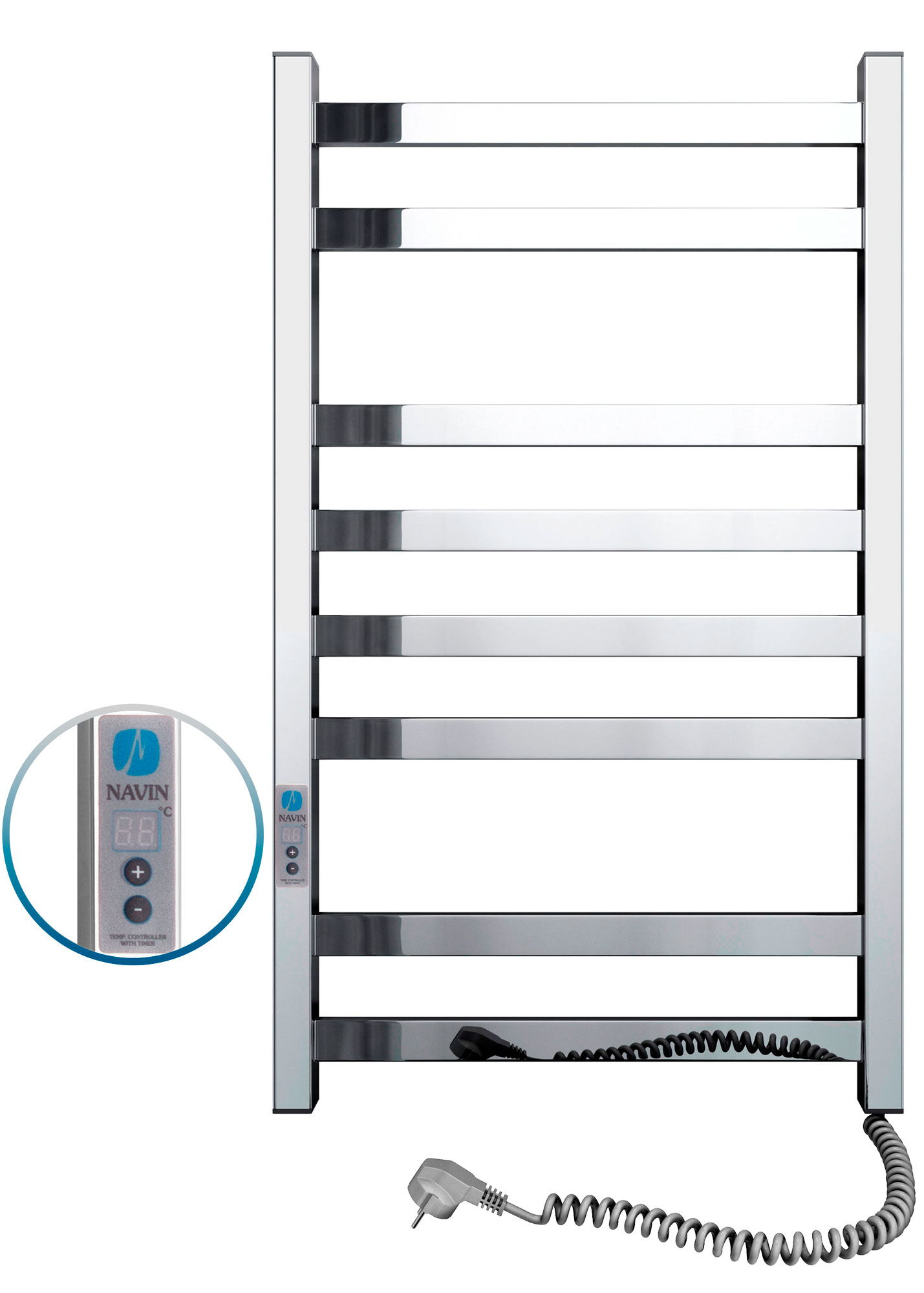 

Полотенцесушитель NAVIN Авангард 480х800 правый Digital с таймером 10-028052-4880