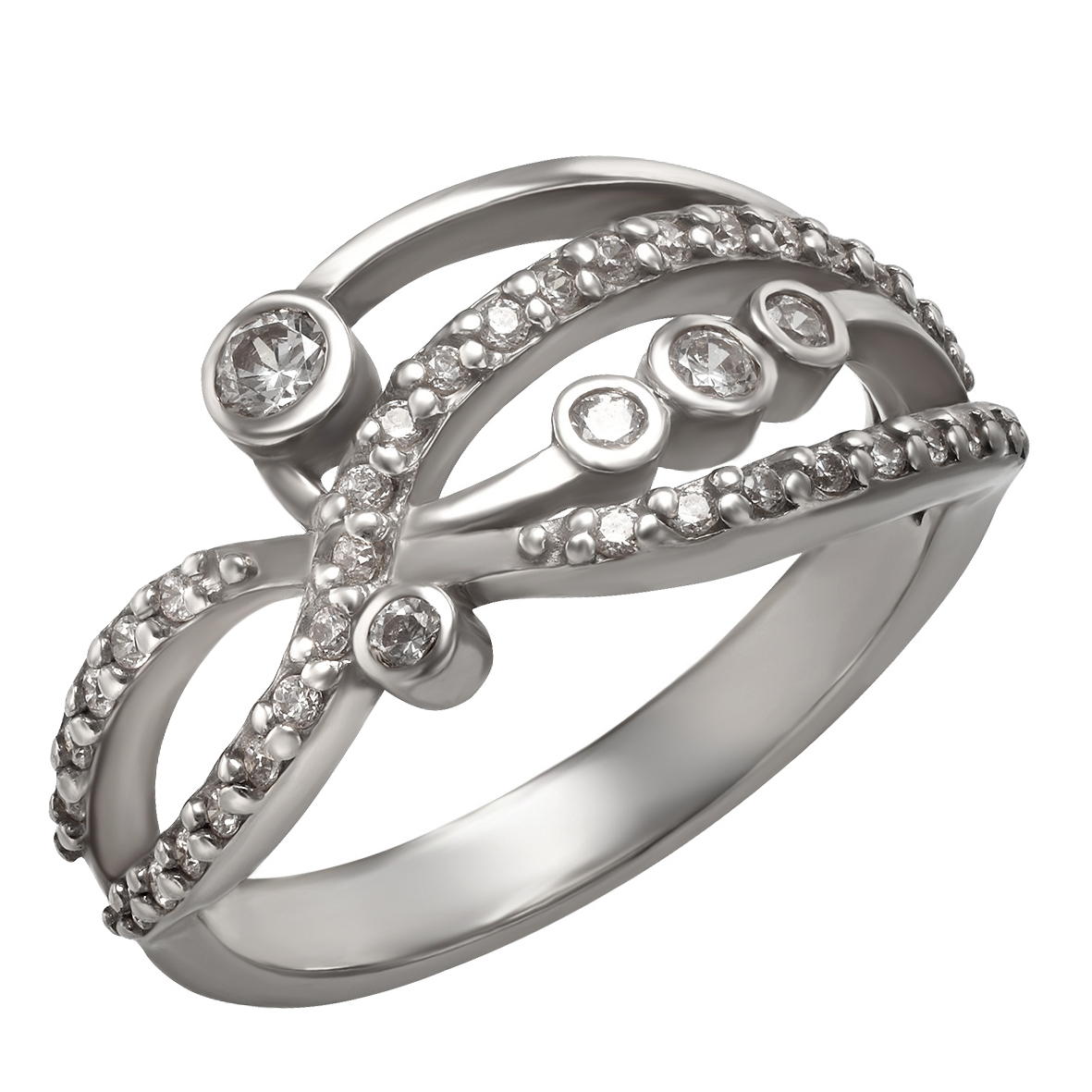 

Серебряное кольцо с фианитами Tango Jewellery Company 380102С размер 18