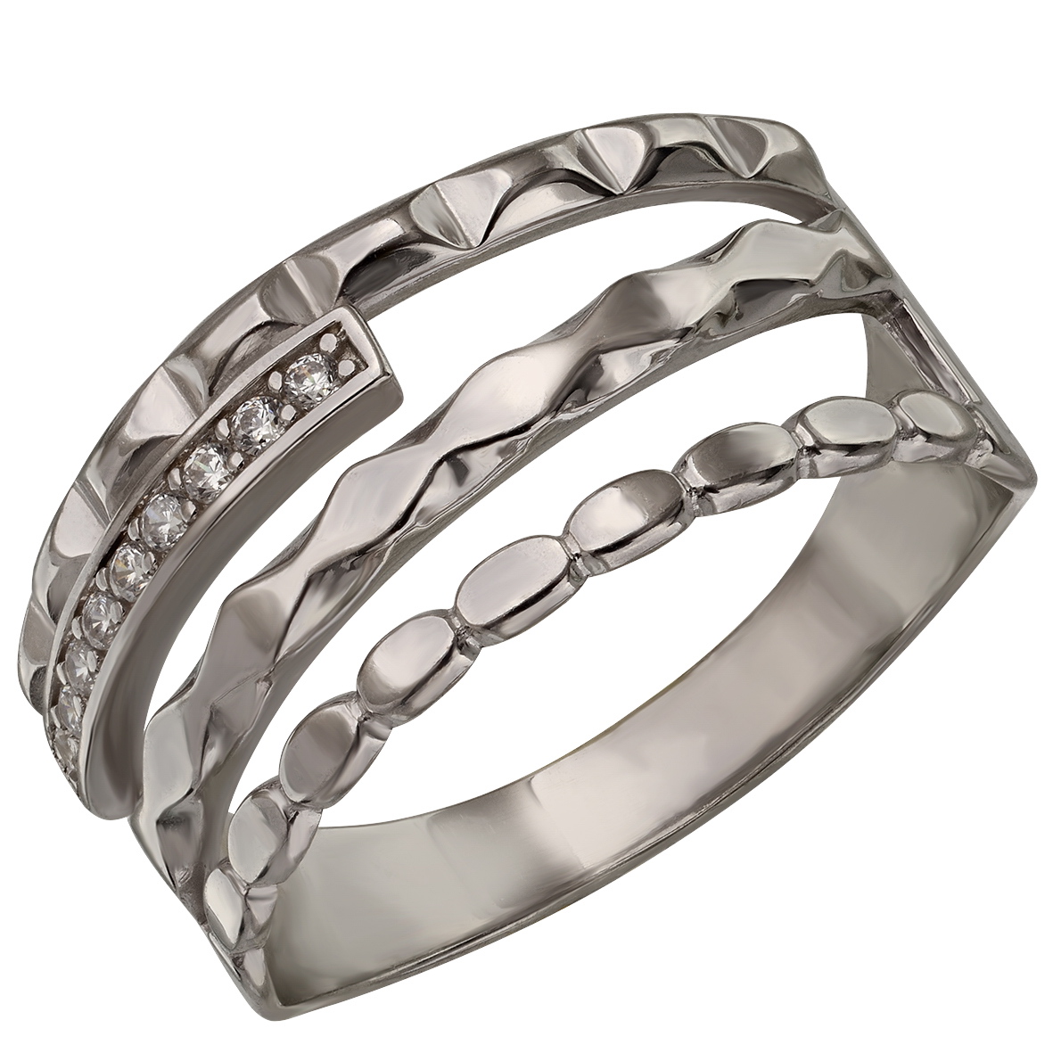 

Серебряное кольцо с фианитами Tango Jewellery Company 350068С размер 17