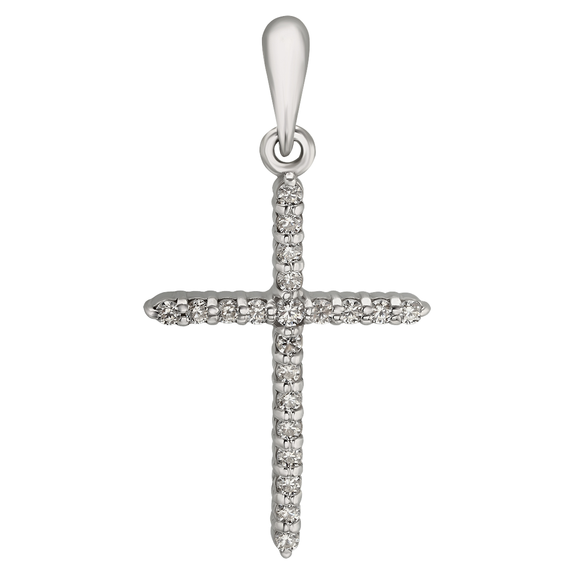 

Нательный литой крестик из родированного серебра с фианитами Tango Jewellery Company 260031С