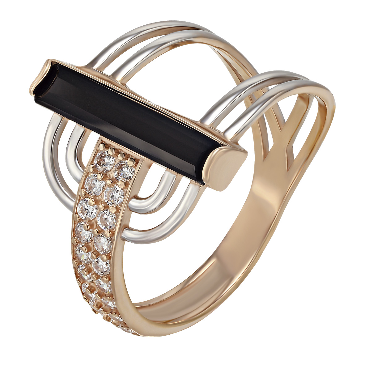 

Золотое кольцо с агатом и фианитами Tango Jewellery Company 369554 размер 17.5