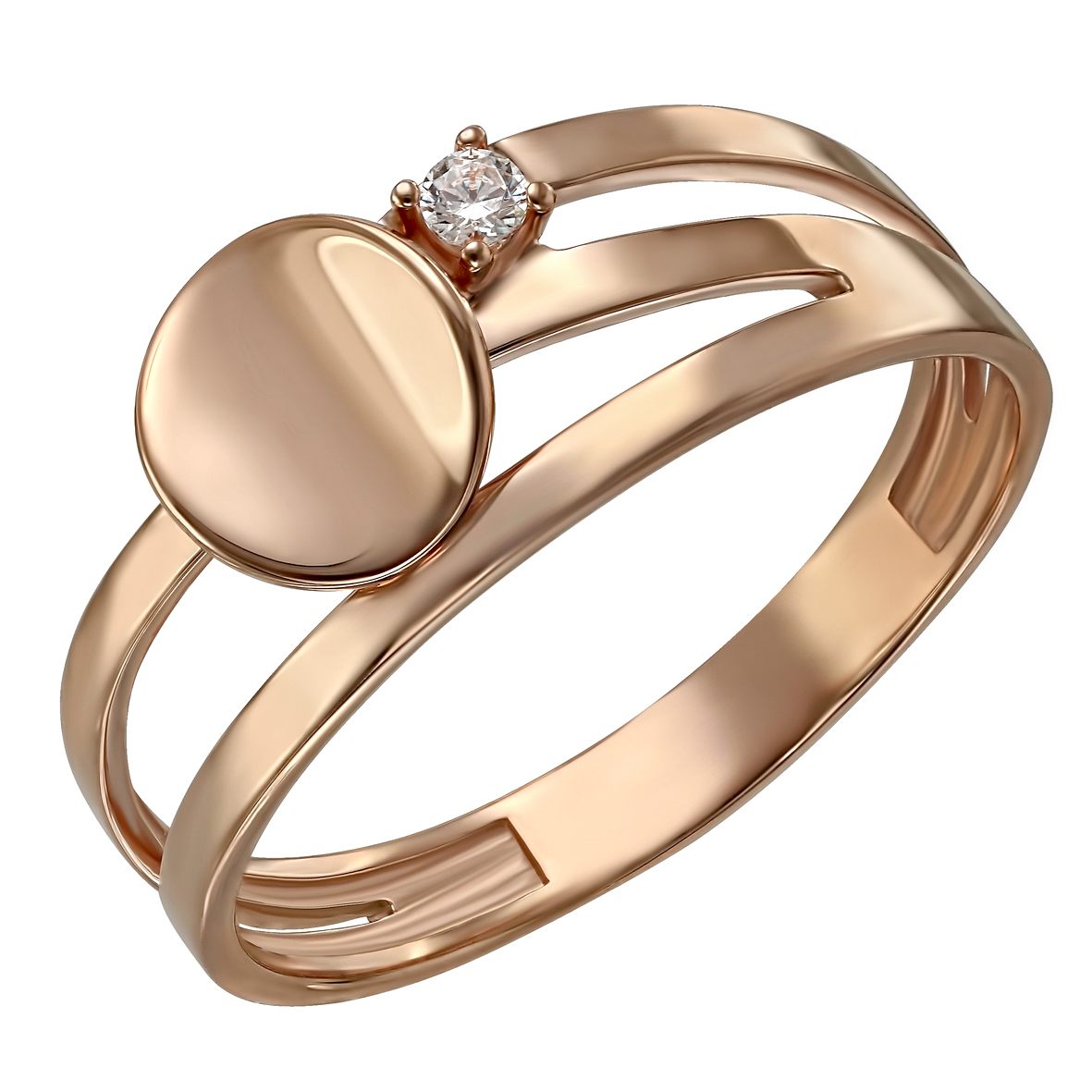 

Золотое кольцо с фианитом Tango Jewellery Company 380484 размер 18