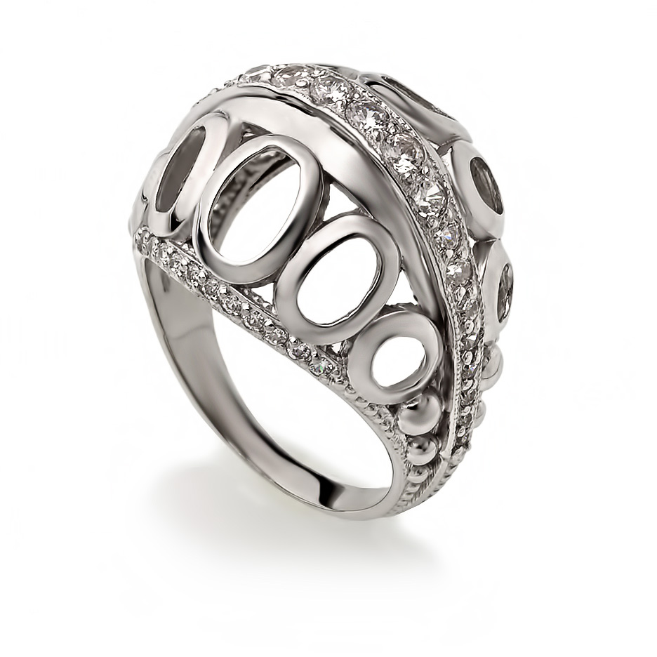 

Серебряное кольцо с фианитами Tango Jewellery Company 330705С размер 18
