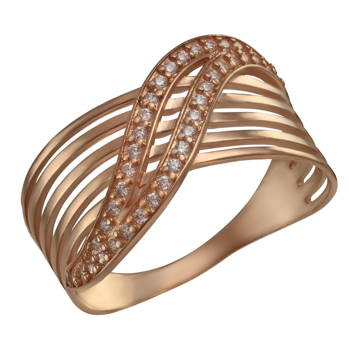 

Золотое кольцо с фианитами Tango Jewellery Company 380131 размер 19