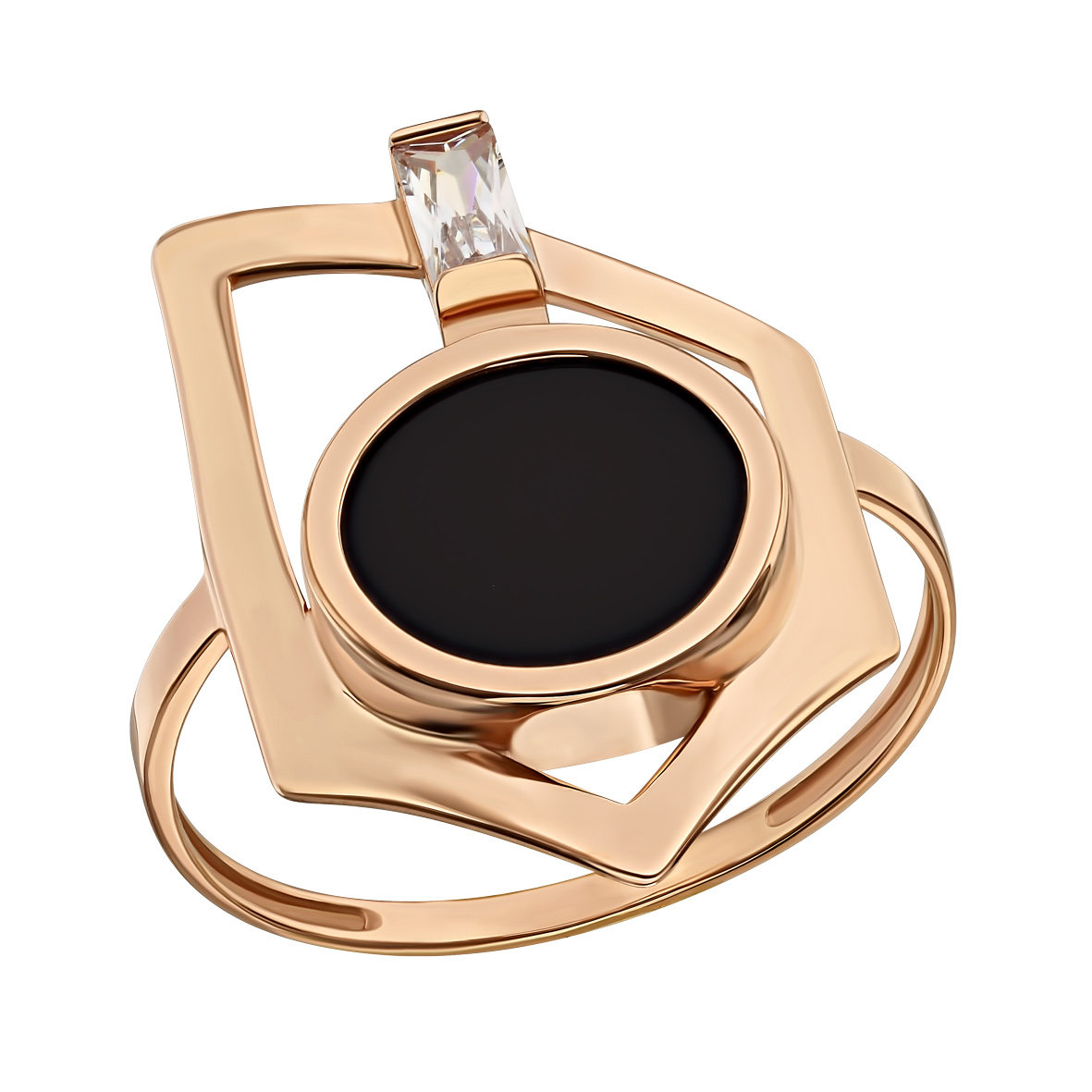 

Золотое кольцо с агатом и фианитами Tango Jewellery Company 369622 размер 19