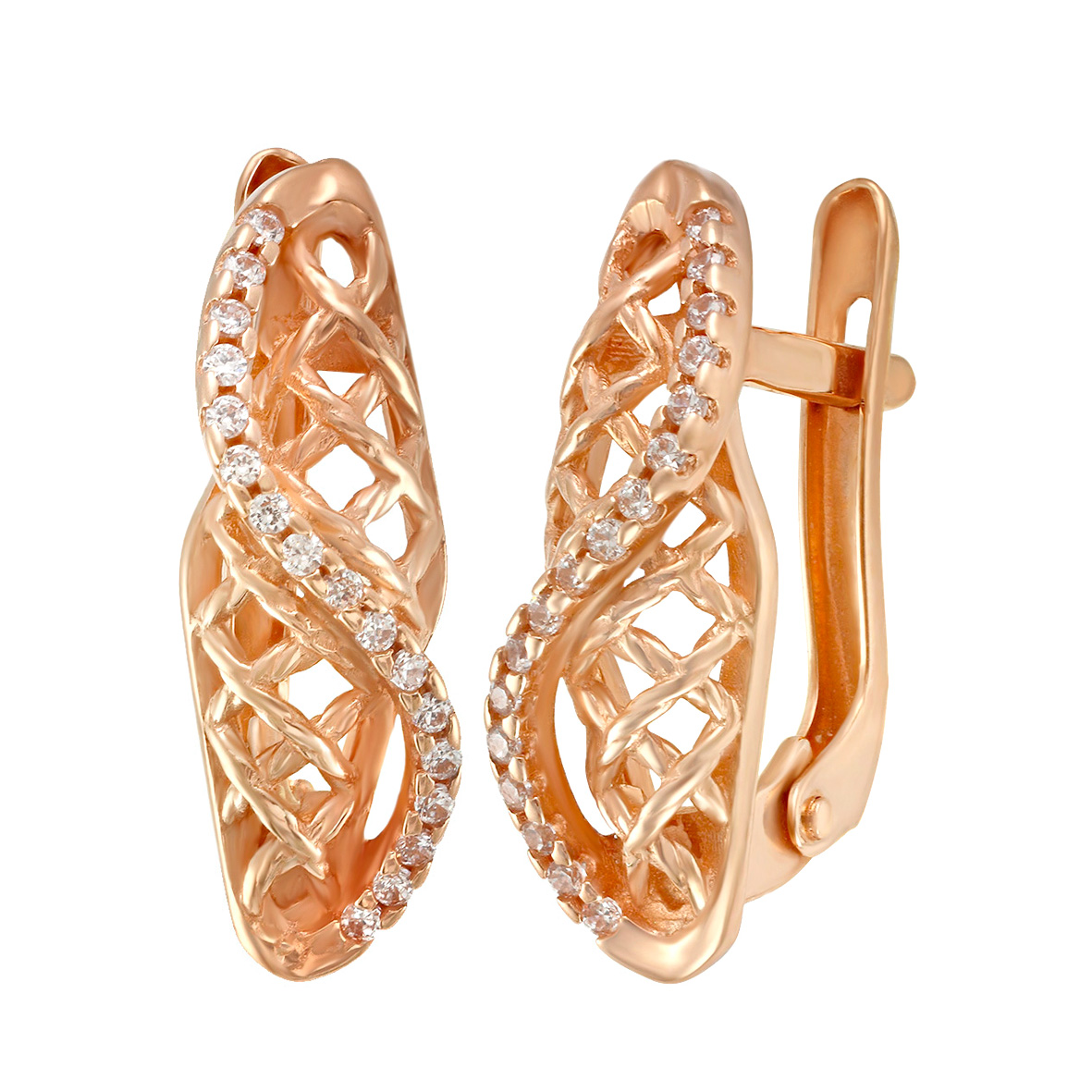 

Золотые серьги с фианитами Tango Jewellery Company 420978