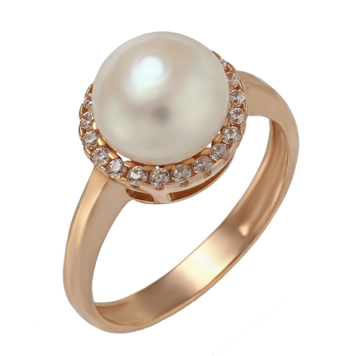 

Золотое кольцо с жемчугом и фианитами Tango Jewellery Company 380226 размер 18.5