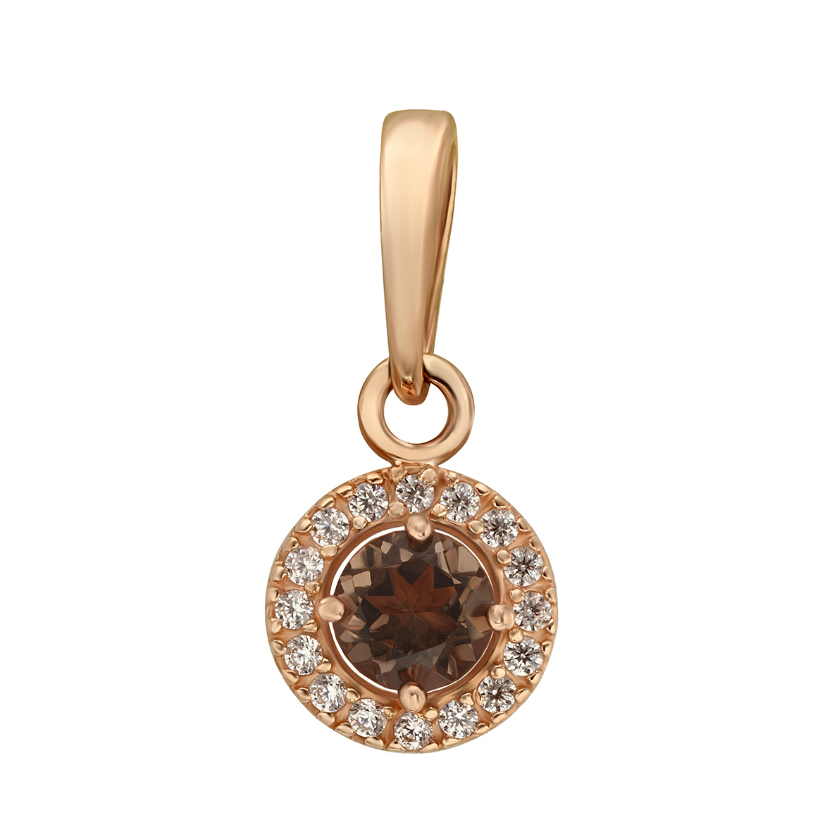 

Золотая подвеска с кварцем и фианитами Tango Jewellery Company 188123