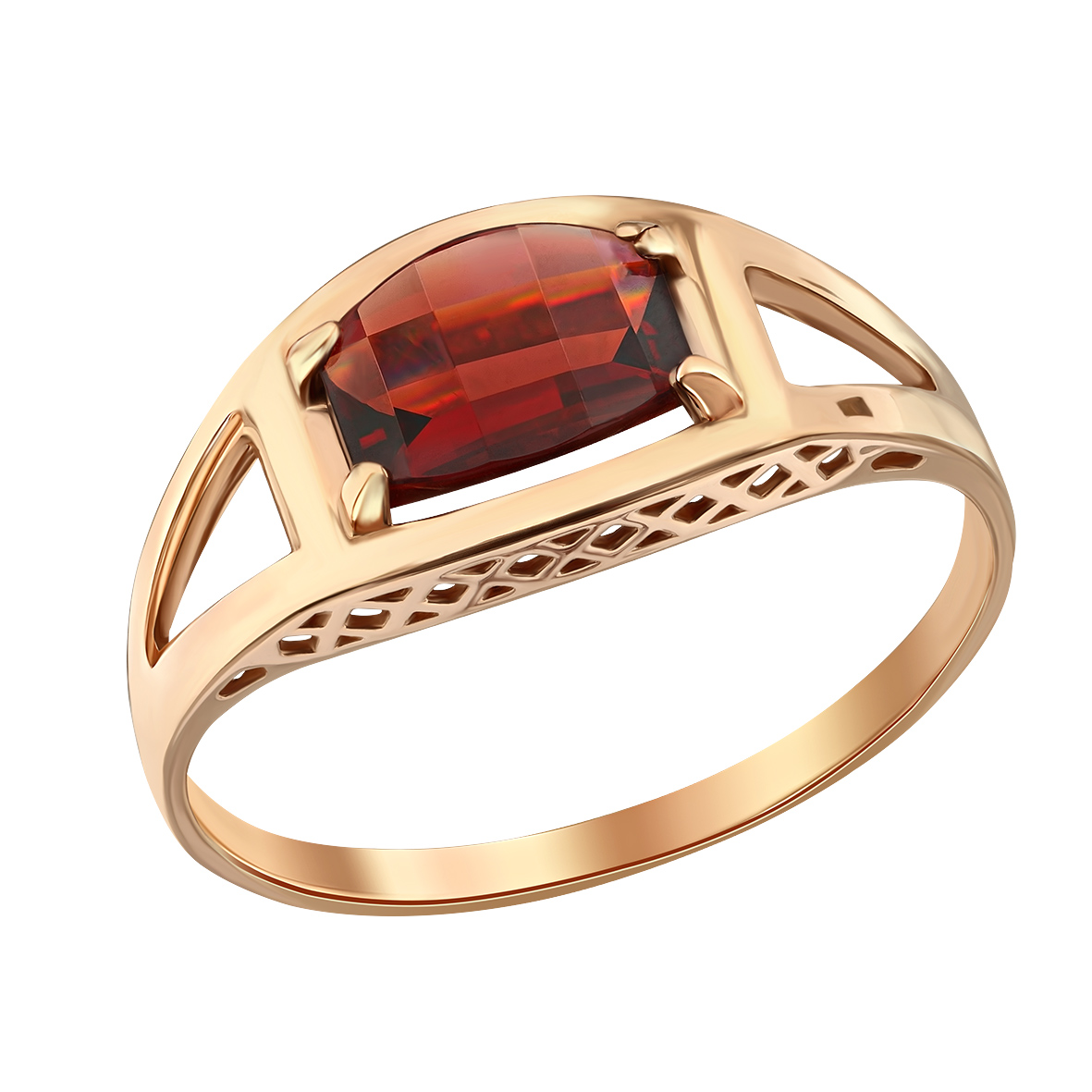 

Золотое кольцо с гранатом Tango Jewellery Company 364691 размер 19