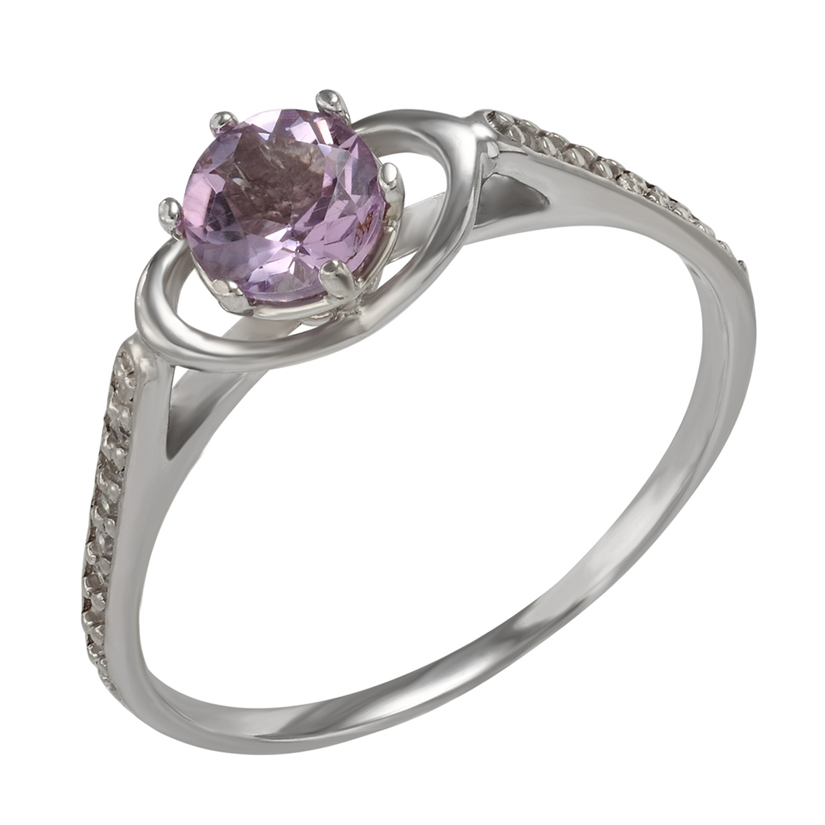 

Серебряное кольцо с аметистом и фианитами Tango Jewellery Company 373688С размер 17
