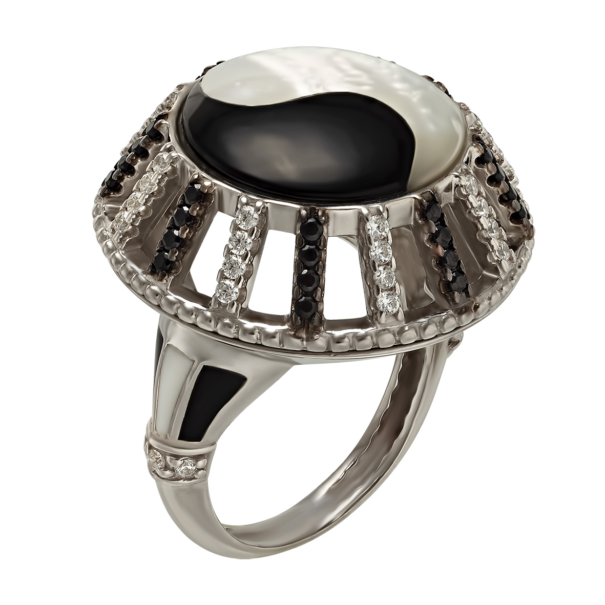 

Серебряное кольцо с агатом и фианитами Tango Jewellery Company 379729А размер 21