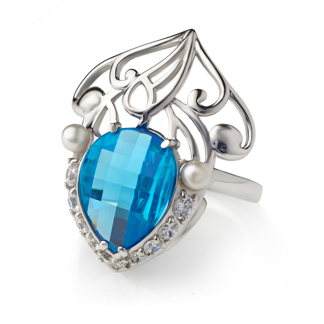 

Серебряное кольцо с жемчугом и фианитами Tango Jewellery Company 320036С размер 17