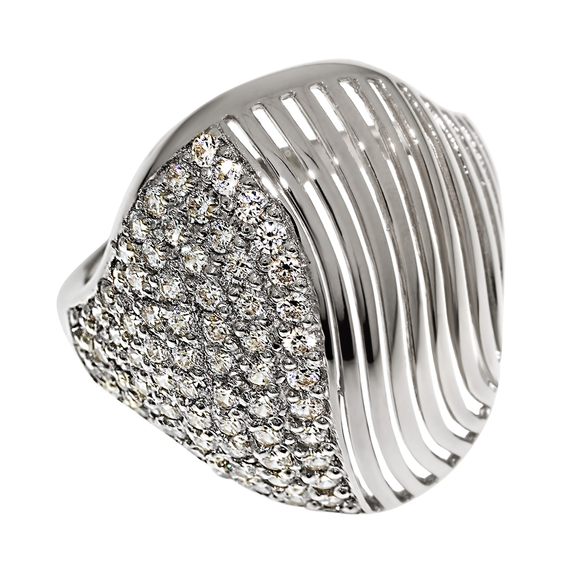 

Серебряное кольцо с фианитами Tango Jewellery Company 320581С размер 18.5