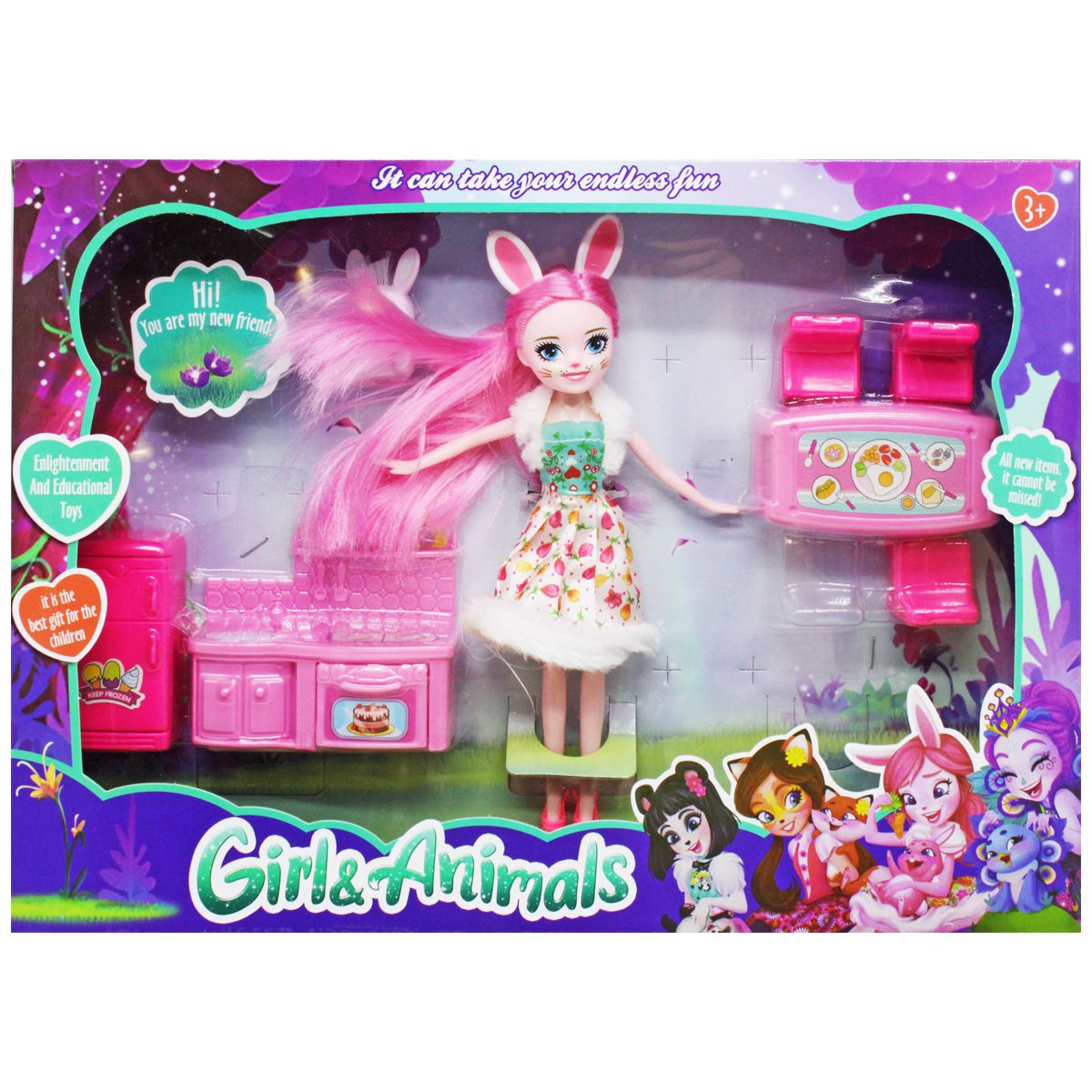 

Лялька Enchantimals Bree Bunny & Twist з кухнею вид 2 MiC (TM333-1D/2D) (177684)
