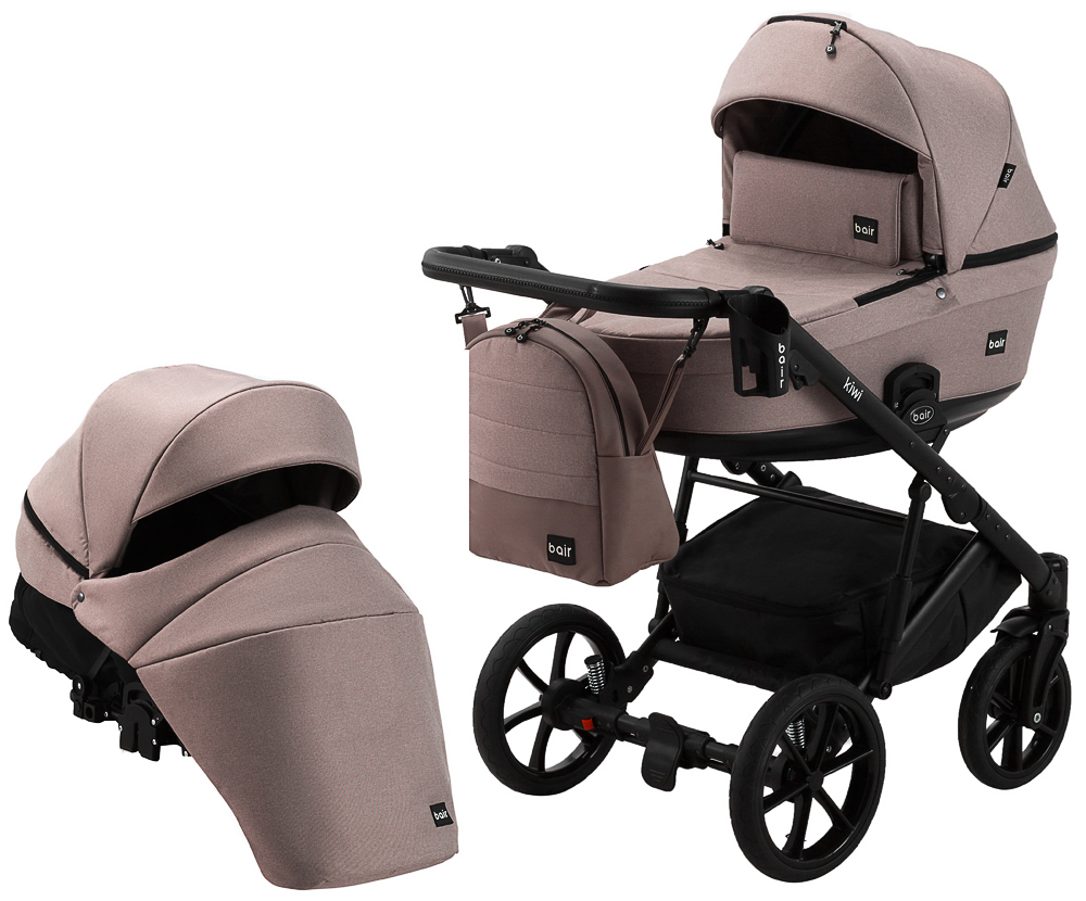 

Коляска 2 в 1 Bair Kiwi Soft BKS-455 капучино - капучино (кожа)