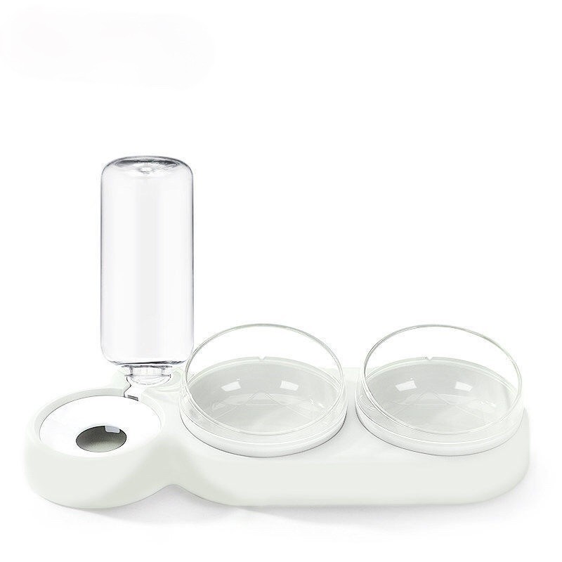 

Миска для корма тройная белая