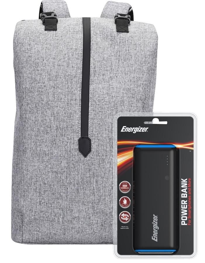 

Рюкзак Energizer EPB004 (Grey) + Powerbank UE10007