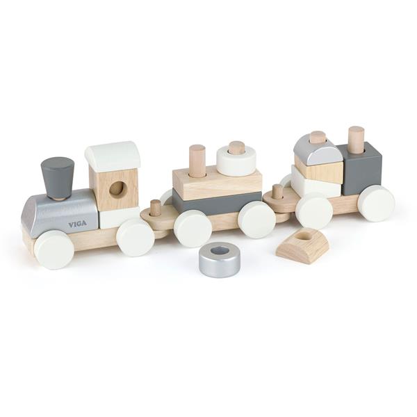 

Дерев'яний поїзд Viga Toys Екокубики (51611)