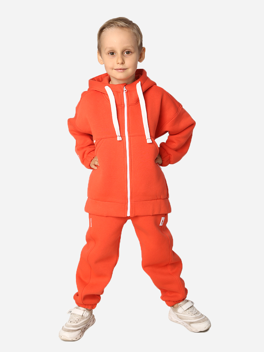 

Спортивный костюм утепленный (толстовка + штаны) Timbo K074641 98 см Терракотовый