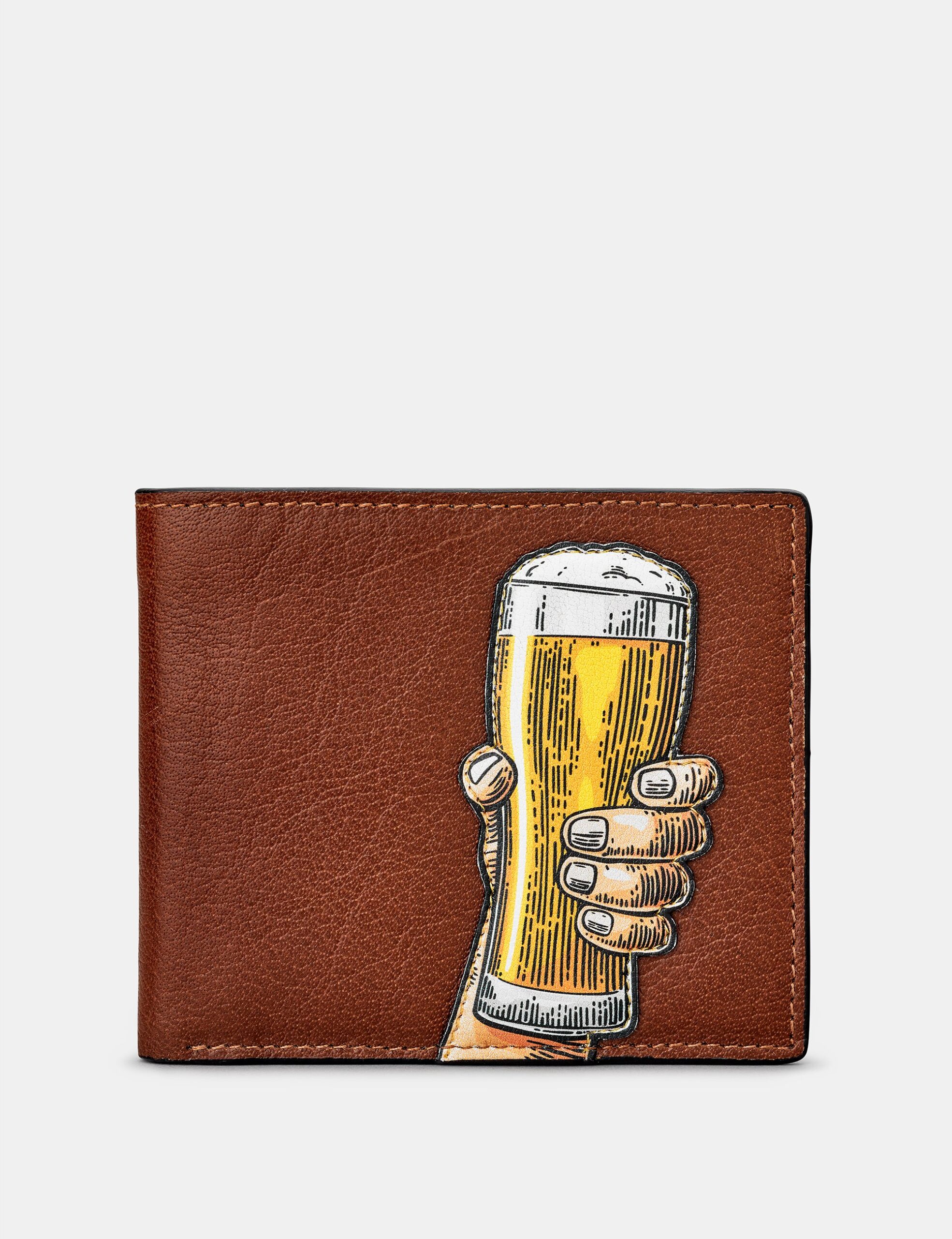 

Коричневый кожаный кошелек Cheers