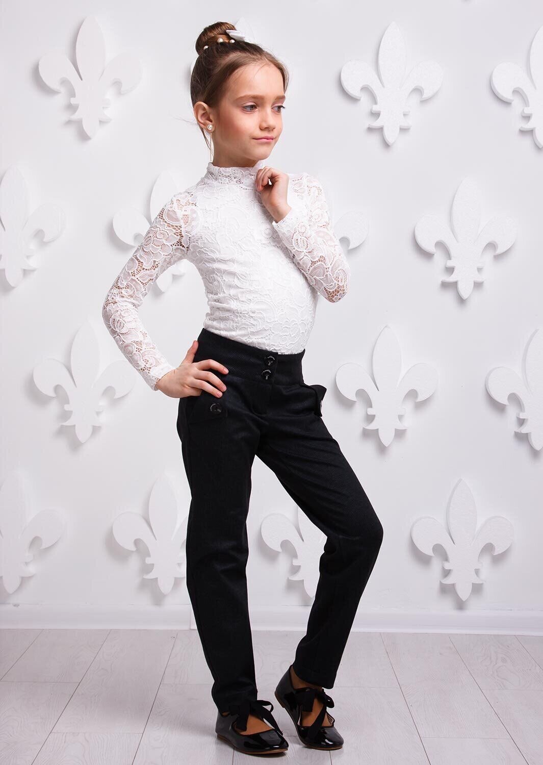 

Гольф Sofia Shelest Гипюр Г01460 146 см Белый