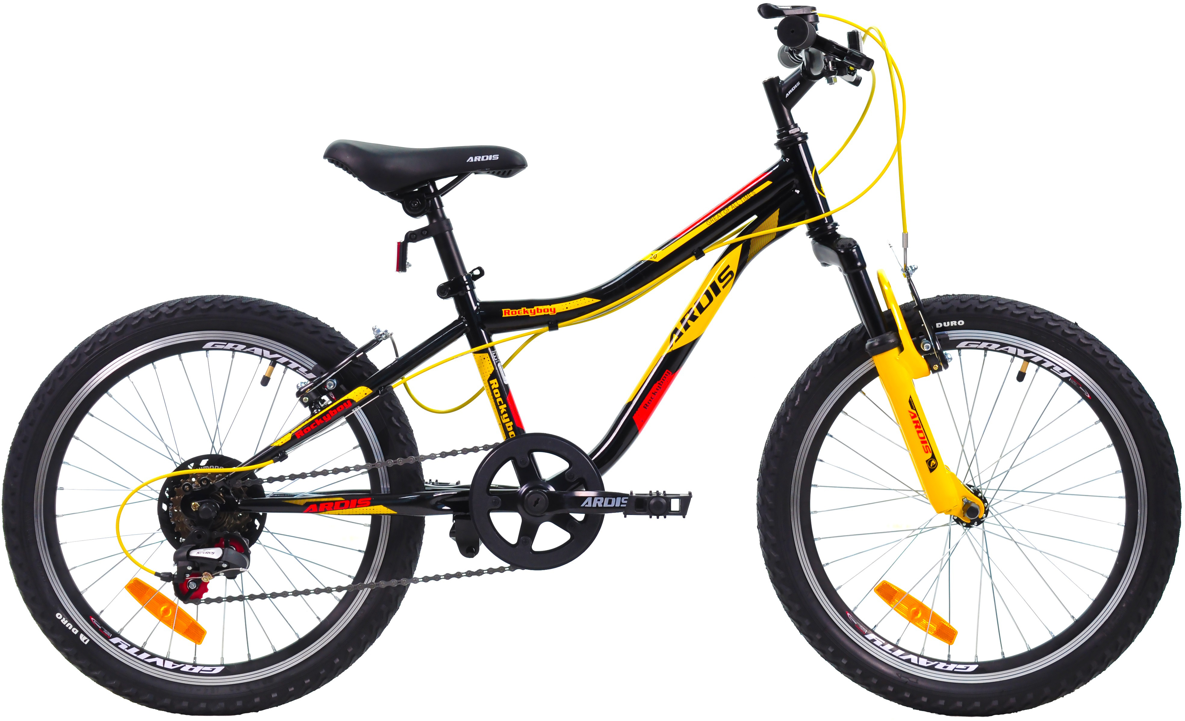 

Велосипед Ardis Rocky Boy 20" 11" 2021 Черно-желтый (0492-2)