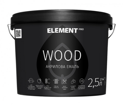 

Аква-антисептик для дерева ELEMENT PRO WOODSTAIN, 2,5 л ДУБ