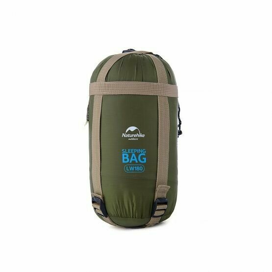 

Спальник сверхлегкий Naturehike Mini Ultra light LW 180 NH15S003-D, Silk-like cotton, темно-зеленый, правый