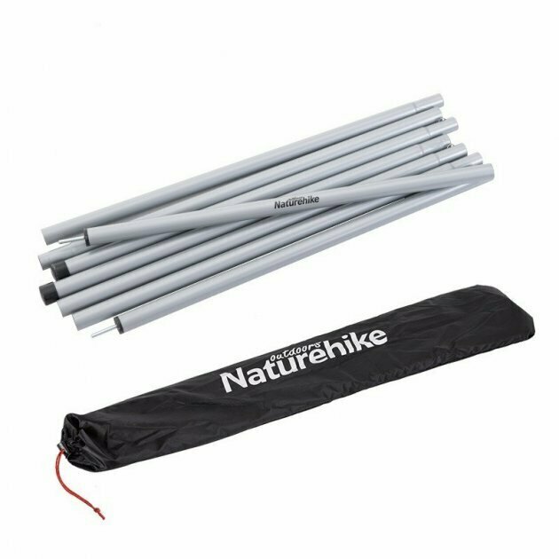 

Стойки для тента стальные оцинкованные Naturehike Steel poles Updated NH20PJ041, 16ммх2м, серые (2 шт)