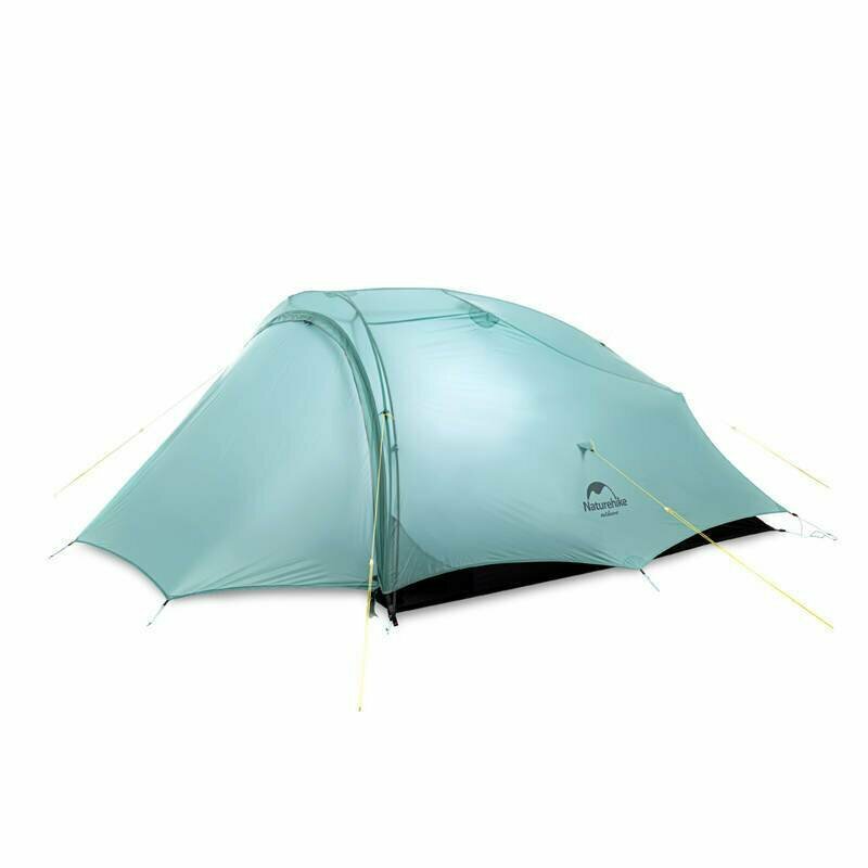 

Палатка Naturehike Shared 2 NH20ZP091, 20D, сверхлегкая двухместная с футпринтом, голубой
