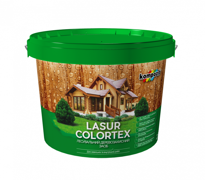 

Лазурь для древесины Kompozit COLORTEX Орех 10 л
