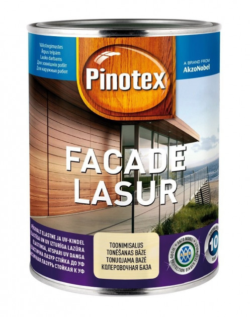 

PINOTEX FACADE LASUR Декоративное деревозащитное средство для защиты от воздействия атмосферных явлений 1 л