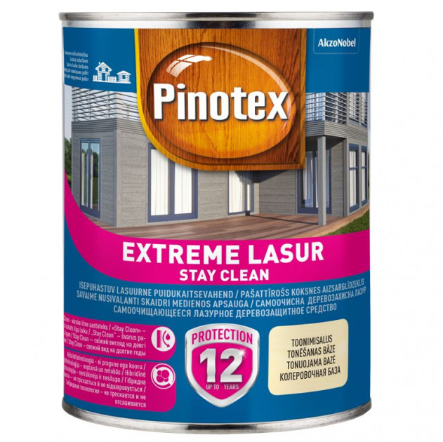 

Самоочищающееся лазурное деревозащитное средство Pinotex EXTREME LASUR 10 л
