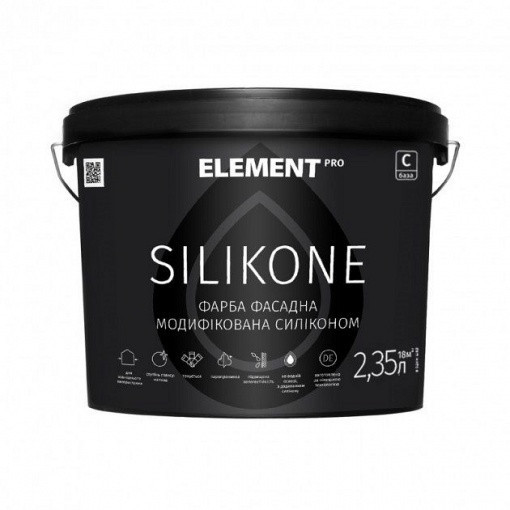 

Фасадная краска ELEMENT PRO SILIKONE, база С 9,4 л
