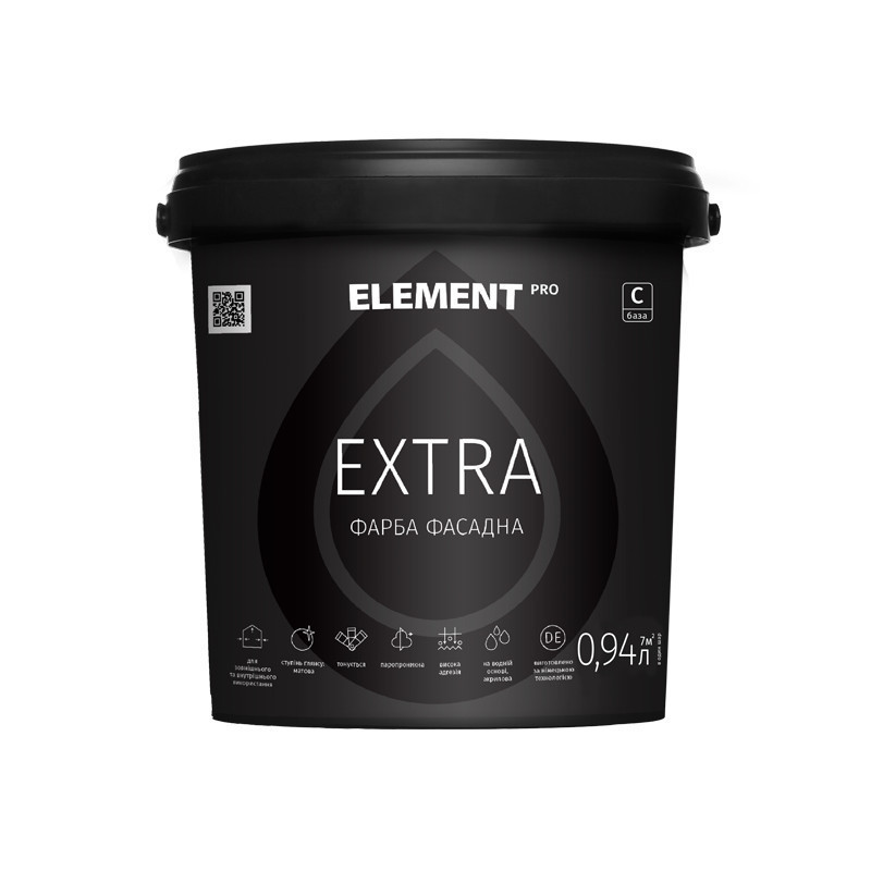 

Фасадная краска ELEMENT PRO EXTRA, база C 9,4 л