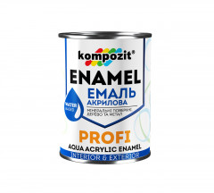 

Эмаль акриловая Kompozit PROFI Белая шелковисто-матовая 2,7 л