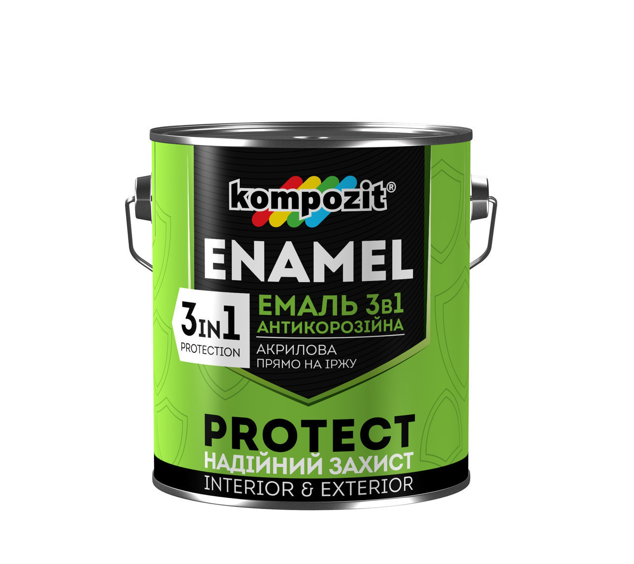 

Эмаль антикоррозионная Kompozit 3 в 1 PROTECT Коричневая, 10 кг