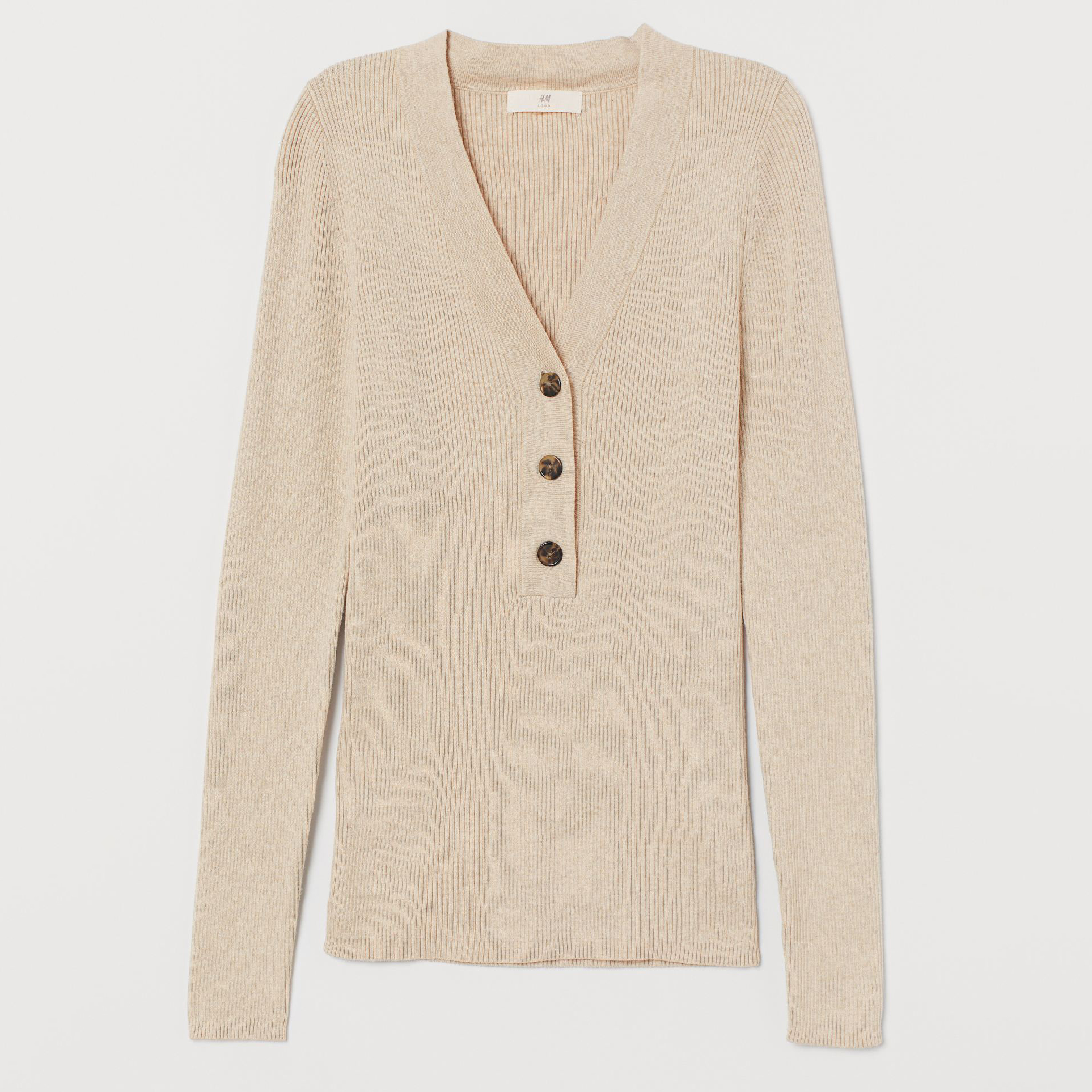 

Пуловер H&M 060795975_beige  Светло-бежевый, Пуловер H&M 060795975_beige XL Светло-бежевый