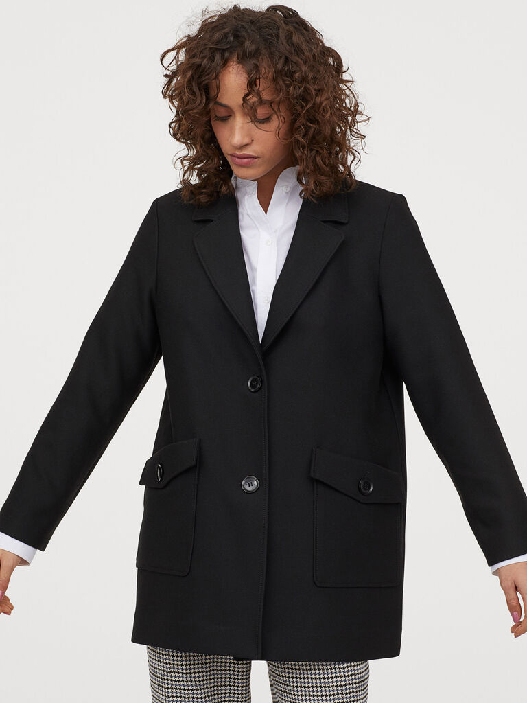 

Пальто H&M 060861660  Черное, Пальто H&M 060861660 L Черное